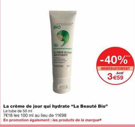 la crème de jour qui hydrate "la beauté bio"
