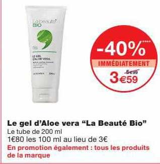 le gel d'aloé vera "la beauté bio"