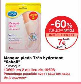 masque pieds très hydratant "scholl"