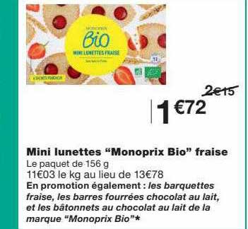 Mini Lunettes "monoprix Bio" Fraise