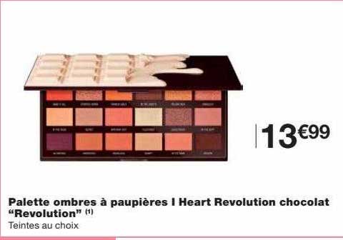 palette ombres à paupières i heart revolution chocolat "revolution"