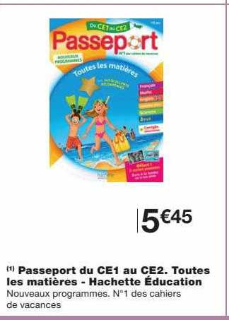 passeport du ce1 au ce2. toutes les matière-hachette éducation