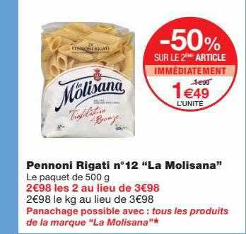 pennoni rigati n°12 "la molisana"