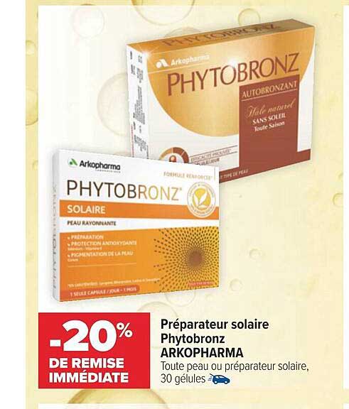 préparateur solaire phytobronz arkopharma