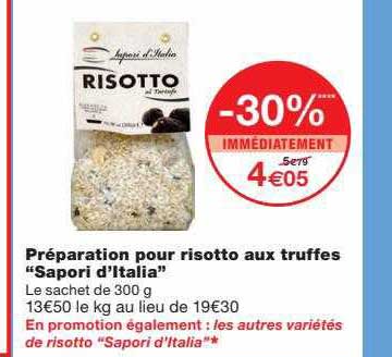 préparation pour risotto aux truffes "sapori d'italia"