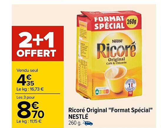 ricoré original "format spécial" nestlé 2+1 offert