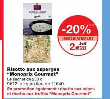 Risotto Aux Asperges "monoprix Gourmet"