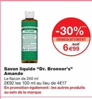 savon liquide "dr. bronner's" amande