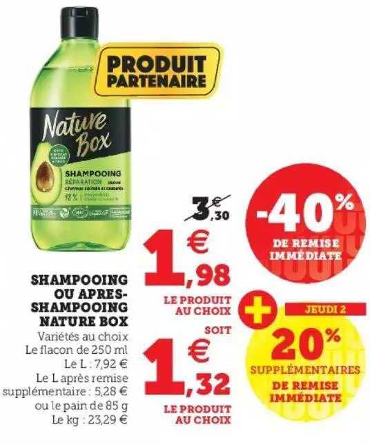 Shampooing Ou Après-shampooing Nature Box -40% De Remise Immédiate