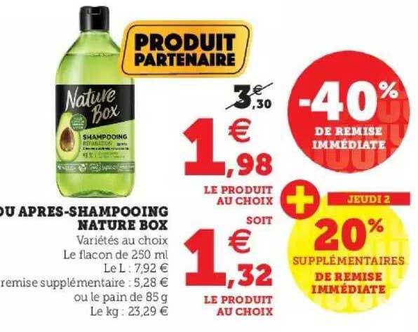 shampooing ou après-shampooing nature box
