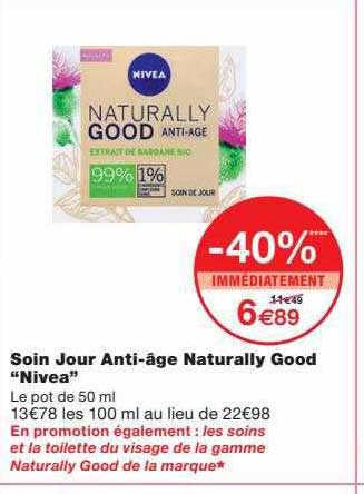 soin jour anti-âge naturally good "nivea"
