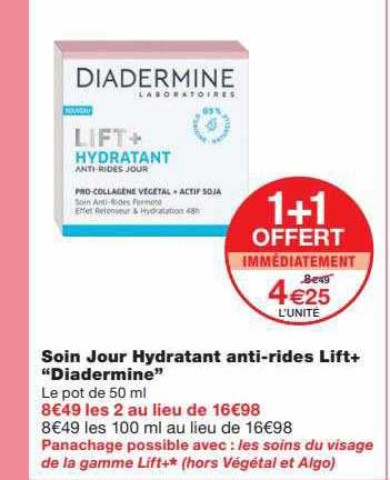 soin jour hydratant anti-rides lift+ "diadermine"