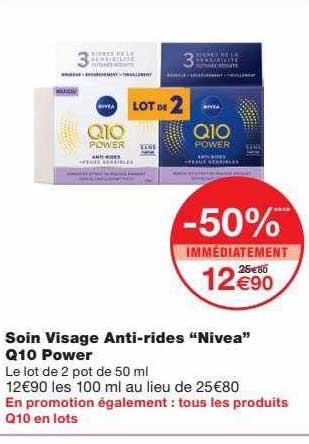 soin visage anti-rides "nivea" q10 power