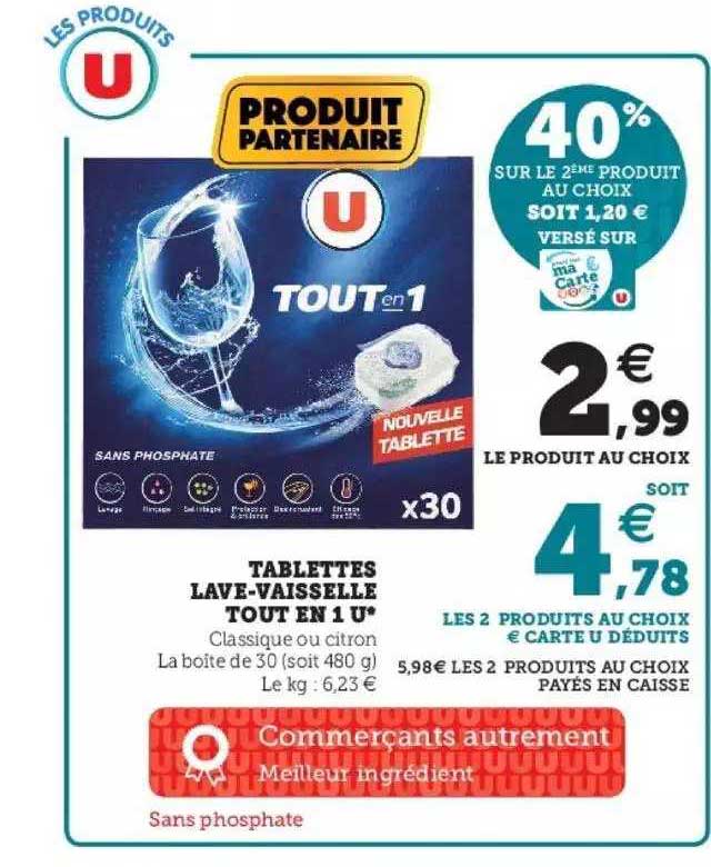 tablettes lave-vaisselle tout en 1 u