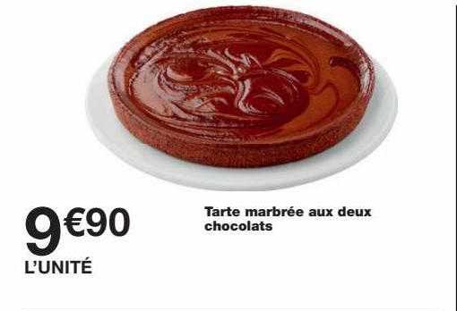 tarte marbrée aux deux chocolats