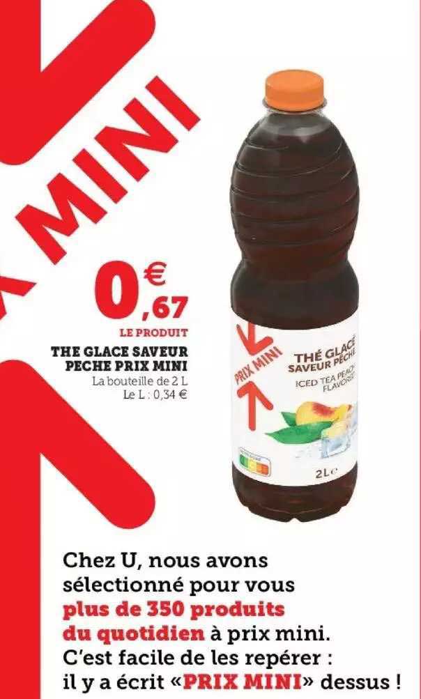 thé glacé saveur pêche prix mini