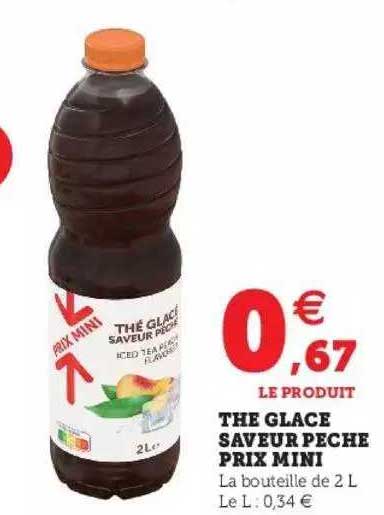 thé glacé saveur pêche prix mini