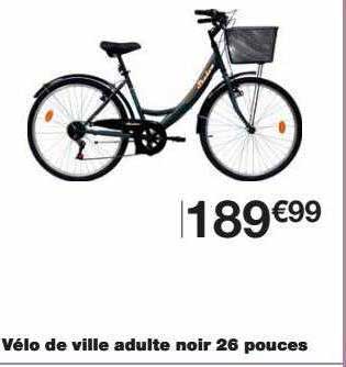 vélo de ville adulte noir 26 pouces