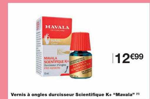 vernis à ongles durcisseur scientifique k+ "mavala"