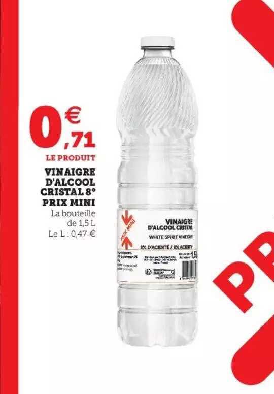 Vinaigre D'alcool Cristal 8° Prix Mini