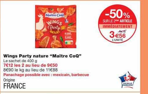 wings party nature "maître coq"