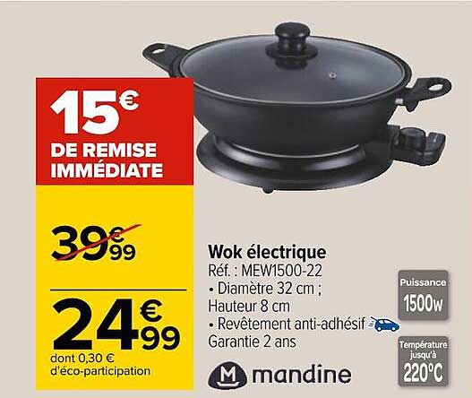 Wok électrique Mandine