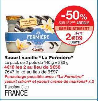 Yaourt Vanilel "la Fermière"
