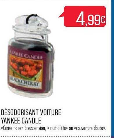 désodorisant voiture yankee candle
