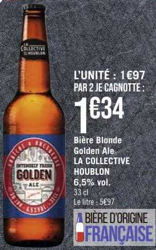 bière blonde golden ale la collective houblon 6,5% vol.