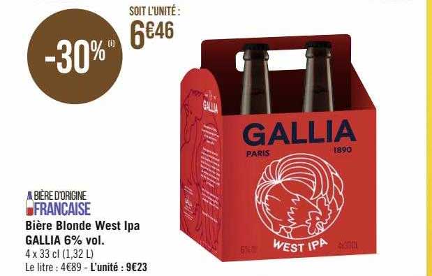 bière blonde west ipa gallia 6% vol.
