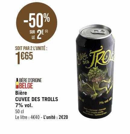 bière cuvée des trolls 7% vol.