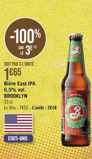 bière east ipa 6,9% vol. brooklyn