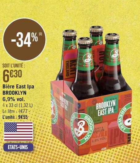 bière east ipa brooklyn 6,9% vol.