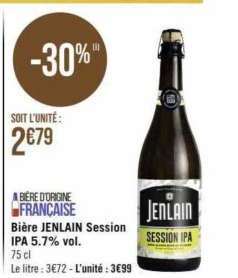 bière jenlain session ipa 5.7% vol.