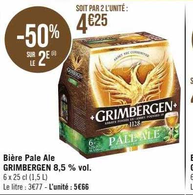 bière pale ale grimbergen 8,5% vol.