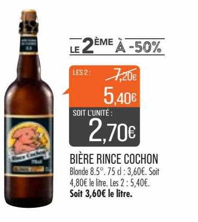 bière rince cochon