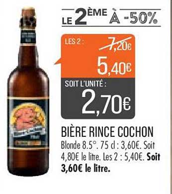 bière rince cochon