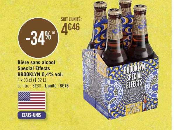 bière sans alcool special effects brooklyn 0,4% vol.