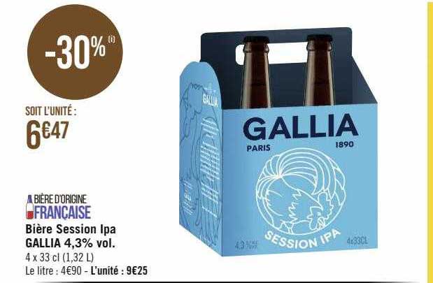 bière session ipa gallia 4,3% vol.