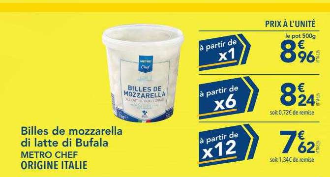 Billes De Mozzarella Di Latte Di Bufala Metro Chef