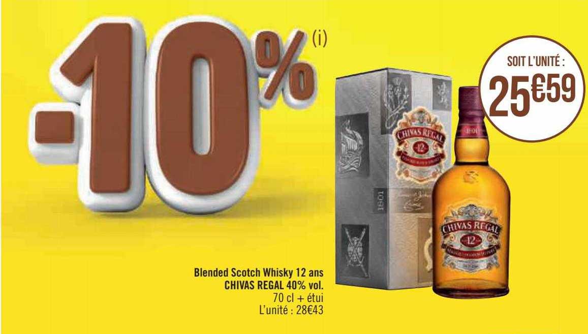 blended scotch whisky 12 ans chivas regal 40% vol.