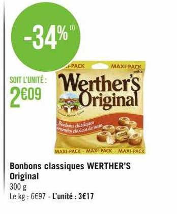 bonbons classiques werther's original