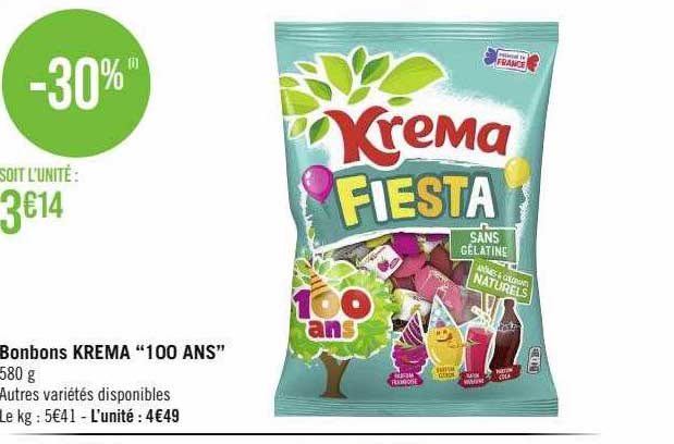 bonbons krema "100 ans"