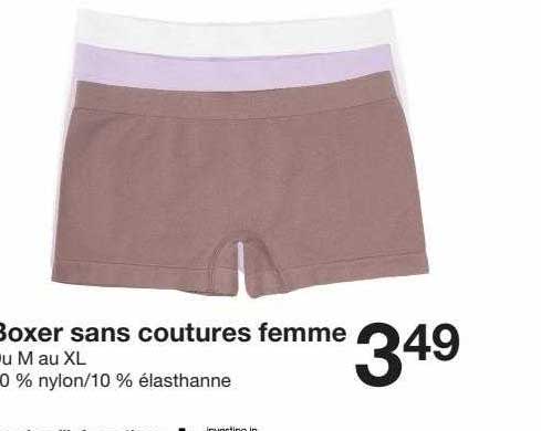 boxer sans coutures femme