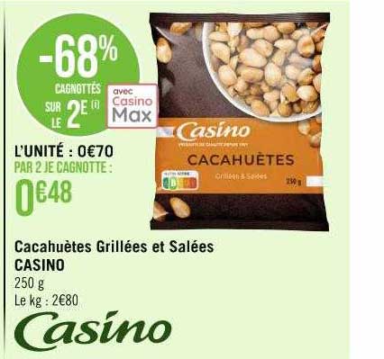 Cacahuètes Grillées Et Salées Casino