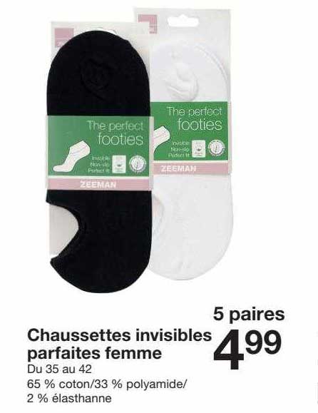 chaussettes invisibles parfaites femme