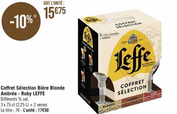 Coffret Sélection Bière Blonde Ambrée - Ruby Leffe