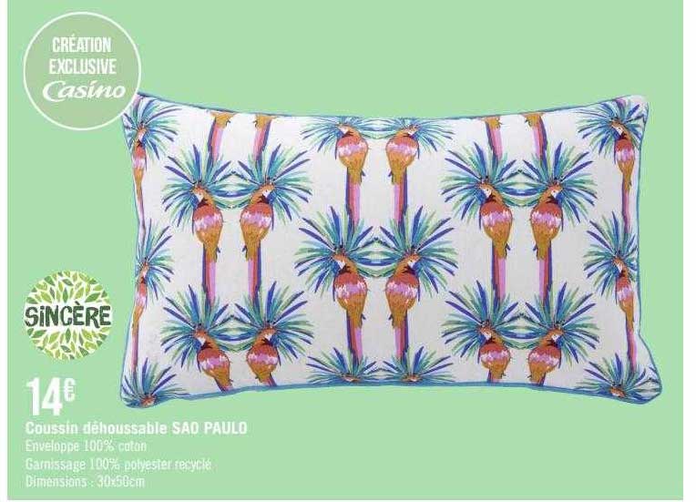 coussin déhoussable sao paulo sincère