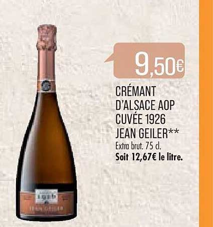 crémant d'alsace aop cuvée 1926 jean geiler