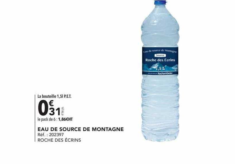 eau de source de montagne roche des écrins
